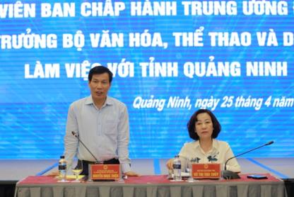 Đồng chí Nguyễn Ngọc Thiện, Bộ trưởng Bộ Văn hóa Thể thao và Du lịch làm việc với tỉnh Quảng Ninh