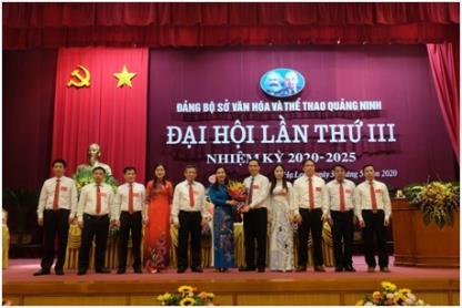 Đại hội Đảng bộ Sở Văn hóa và Thể thao Quảng Ninh lần thứ III, nhiệm kỳ 2020-2025.