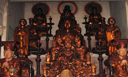  Hệ thống tượng Phật và sơ đồ Tam bảo trong chùa miền Bắc