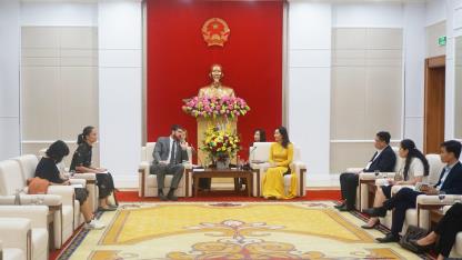 Lãnh đạo tỉnh tiếp xã giao Trưởng đại diện UNESCO tại Việt Nam