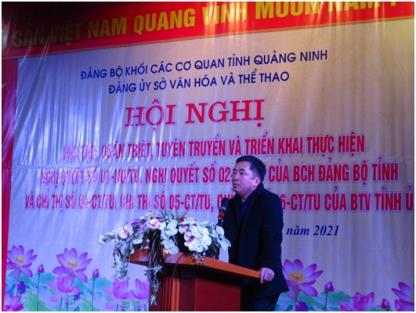 Sở Văn hóa và Thể thao tổ chức Hội nghị học tập, quán triệt Nghị quyết, Chỉ thị của Tỉnh ủy Quảng Ninh